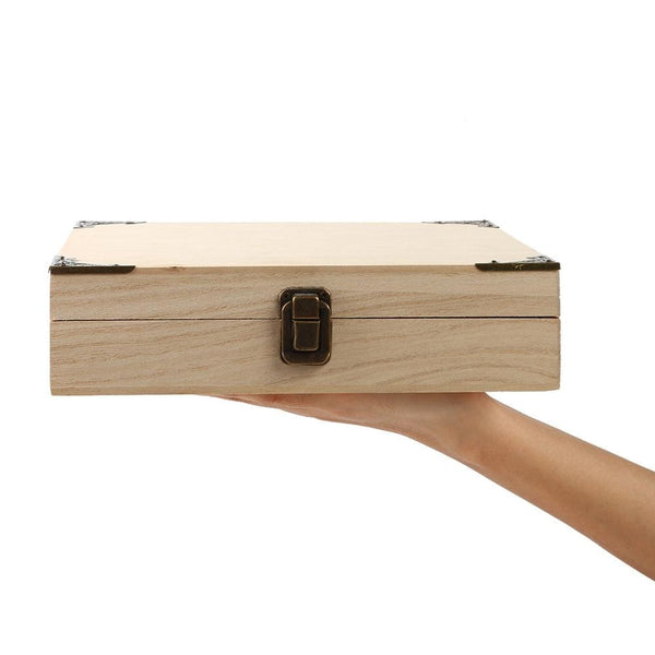 Plain Wooden Keepsake Box Storage Case Memory Keeper of Letters Cards Jewellery Small Items Decorate Yourself