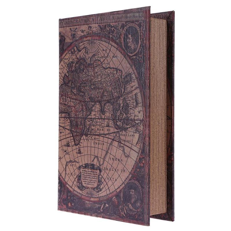 Vintage Map Decorated Wooden Box/book Storage Box Crafts Gifts  Adventures Travel Keepsake Memory Box
