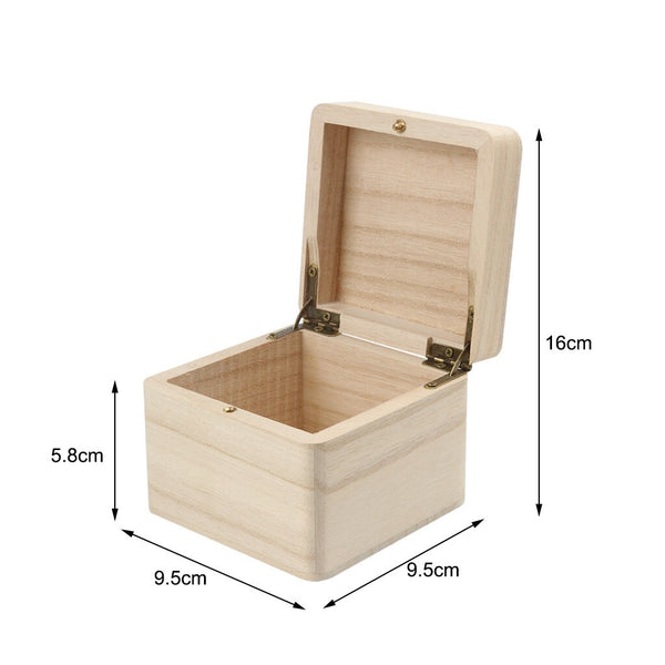 Storage Wood Box Case For Jewel Small Gadget Gift Memory Keepsake for necklace bracelet bangle earrings charms 5.8x9.5x9.5cm