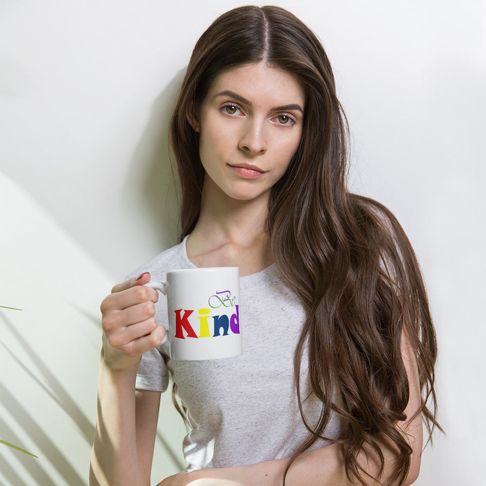 Be Kind Mug. To Keep You Smiling.  Colours Red, Yellow, Blue, Purple, Green