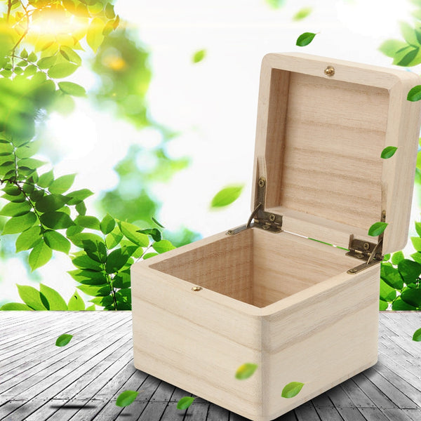 Storage Wood Box Case For Jewel Small Gadget Gift Memory Keepsake for necklace bracelet bangle earrings charms 5.8x9.5x9.5cm