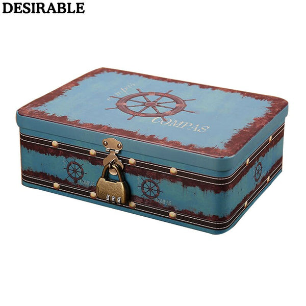 Large Tinplate Keepsake Box for Men Women Kids-Jewellery Card Letter Photo Coins Box Special Gift