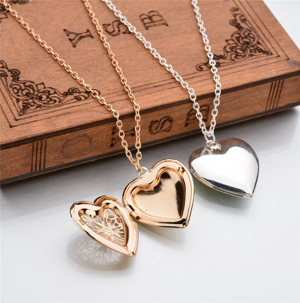Heart pendant Romantic Heart Photo Frame Necklaces for Women Gifts Can Be Opened Stainless Steel Promise Love Keepsake Jewelry