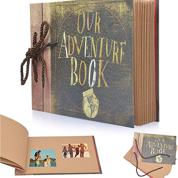 Photo Album Our Adventure Book Handmade Family Scrapbook for Anniversary Wedding Birthday Special Event