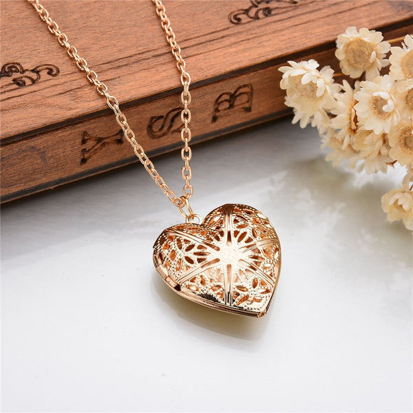 Heart pendant Romantic Heart Photo Frame Necklaces for Women Gifts Can Be Opened Stainless Steel Promise Love Keepsake Jewelry