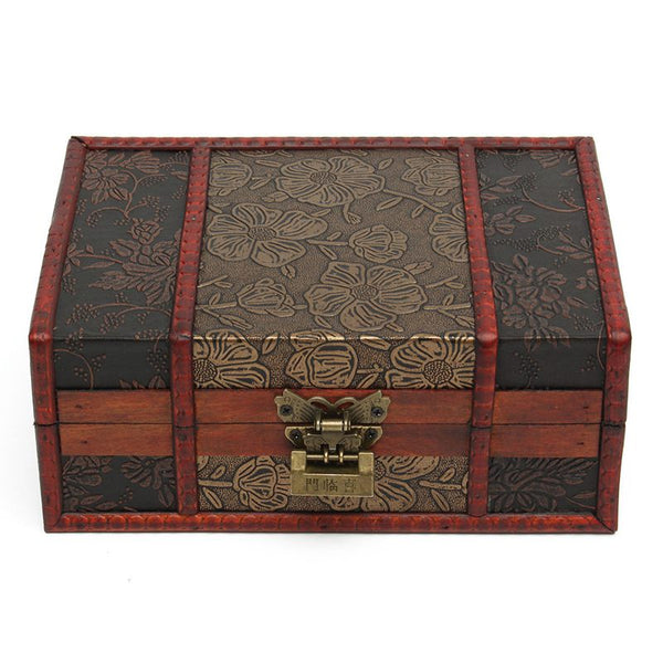 Vintage Patterned Keepsake Memory Storage Box Jewellery Trinkets Treasures Cards Photos Collections Box Organizer Chest Case Ornaments