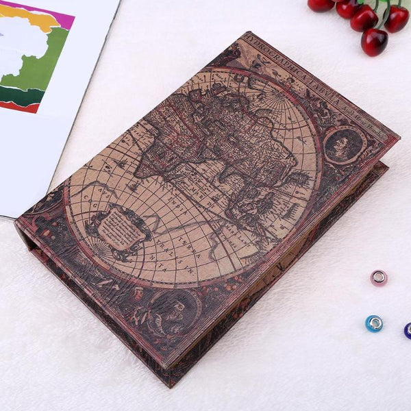 Vintage Map Decorated Wooden Box/book Storage Box Crafts Gifts  Adventures Travel Keepsake Memory Box 