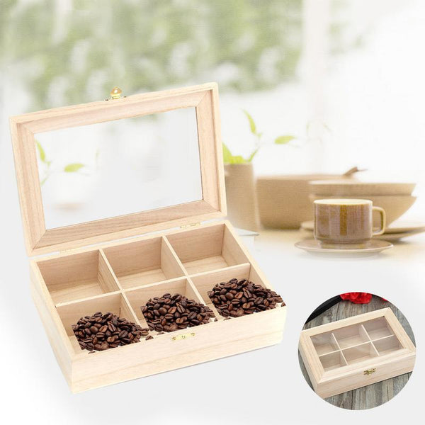 Natural Wood Memory Keepsake Box Jewelry Organizer Chest Trinkets Storage Boxes 3/6 Compartments Decorate Yourself