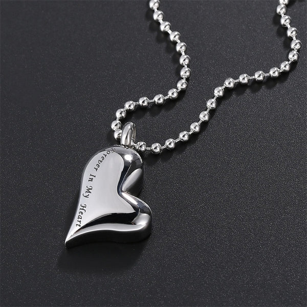 AZIZ BEKKAOUI Forever In My Heart Cremation Memorial Ashes Urn Engrave Name Necklace jewelry Keepsake Pendant