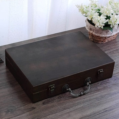European-style Wooden Keepsake Memory Box for Storage of Baby Wedding Anniversary Special Event Memories Birthday Gift 