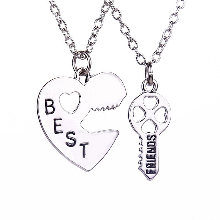 Key Lock Best of Friends Heart/Key Pendant Necklace Keepsake & Gift Special Person