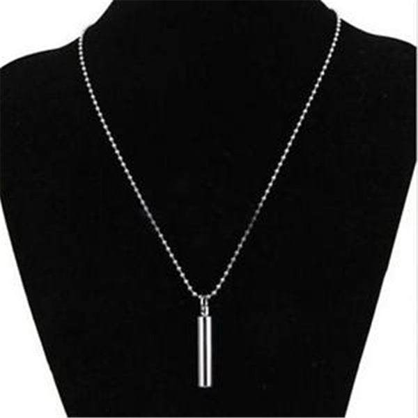 New Steel Cremation Jewelry Ash Urn Necklace Memorial Keepsake Vial Tube Pendant Necklaces Jewelry Accessories