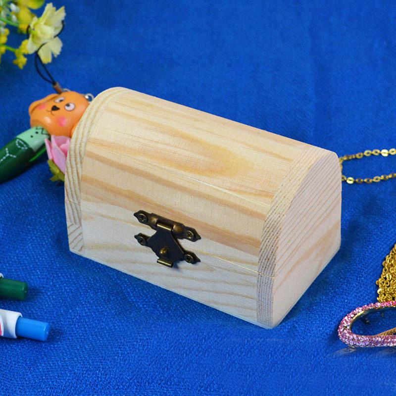 Wood Keepsake Memory Box-Photos Letters Arts Crafts Treasure Chest Style Decorate Yourself