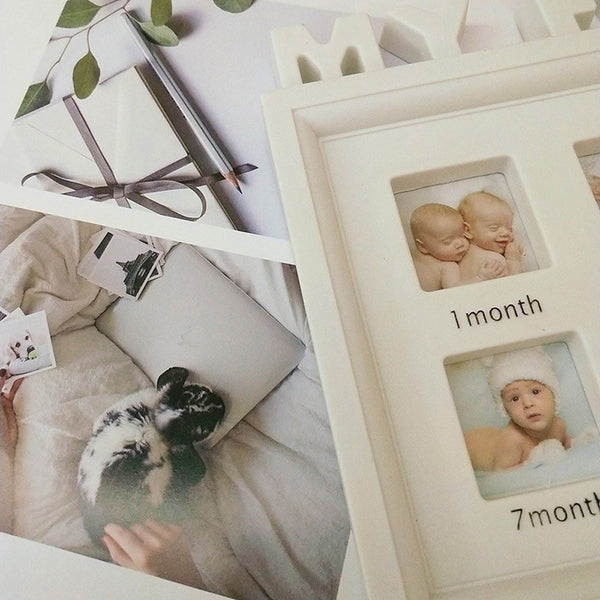 Photo Frame 'My First Year' Baby Pictures Display 0-12 Month Photos 