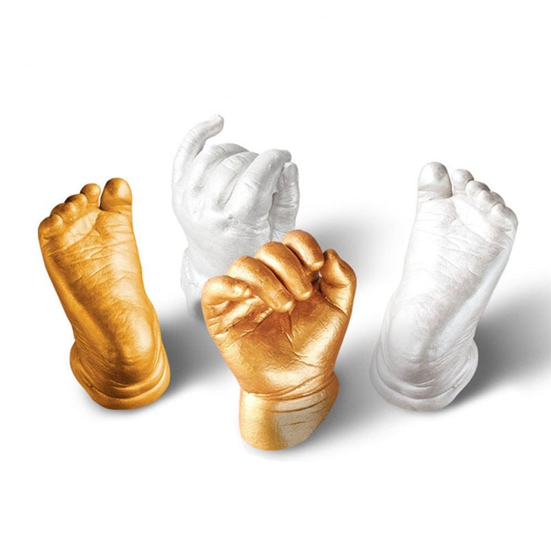 3D Hand & Foot Print Mold Powder Plaster Casting Kit DIY Hand Mold Kit  Preserve Memories Sculpture for Couples Families Friends 