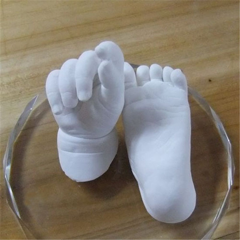 1 Set Baby 3d Hand Foot Print Mold Powder Plaster Casting Kit
