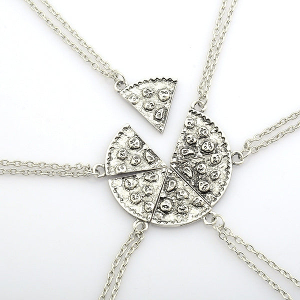 1pc Pizza Pendant Necklaces Best Friends Forever Keepsake Memory Gift For Friend