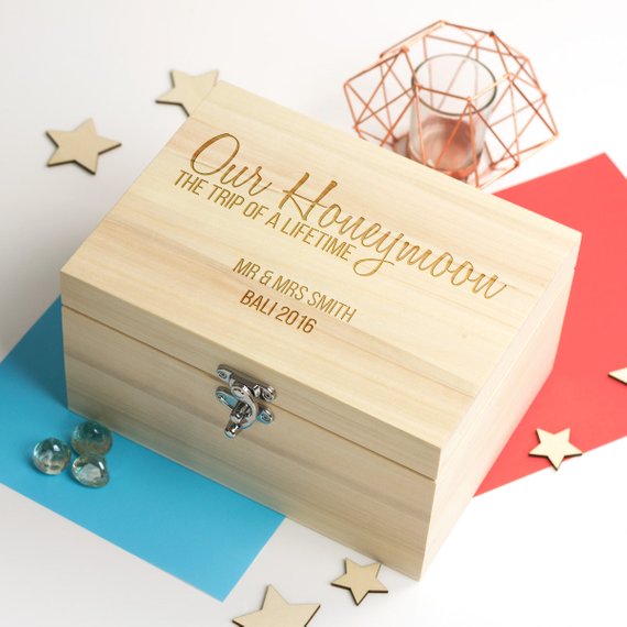 Personalise Text Name Wedding Baby Keepsake Memories Bespoken Box Keepsake Gift Box Birthday Storage 