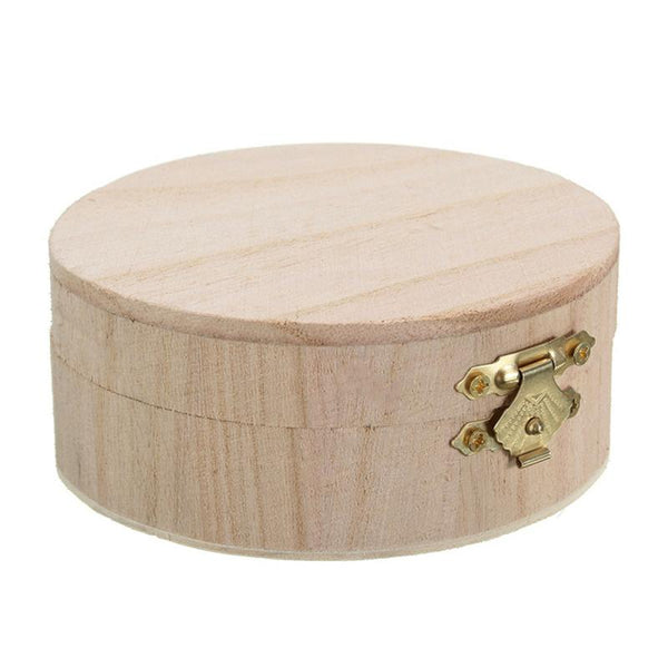 Wooden High-grade Round Keepsake Storage Box Jewellery Ring Bracelet Organisation Case Watch Collection Storage Box Decorate Yourself