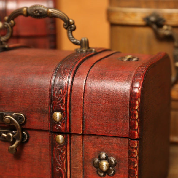 Wooden Keepsake Memory Box Treasure Chest-style Storage For Photos Treasures Trinkets Baby Memories Box 