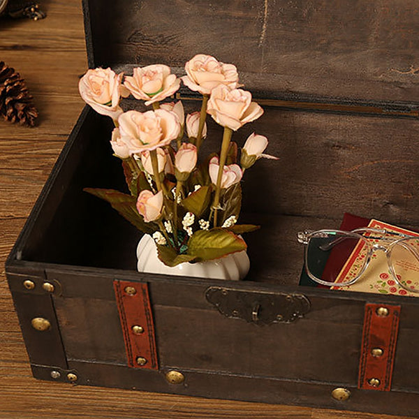 Vintage Wood Box,Vintage Wooden Retro Wood Box Jewelry Storage Box Retro Wooden Keepsake Box Organizer Gift Case
