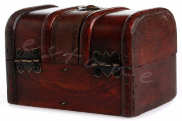Wooden Keepsake Memory Boxes for Photos Wedding Baby Birthday Gift Treasure Chest-style 2pcs